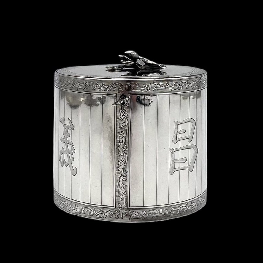 Mid 18th Century Antique George III Silver Tea Caddy London 1763 John Parker & Edward Wakelin - 2
