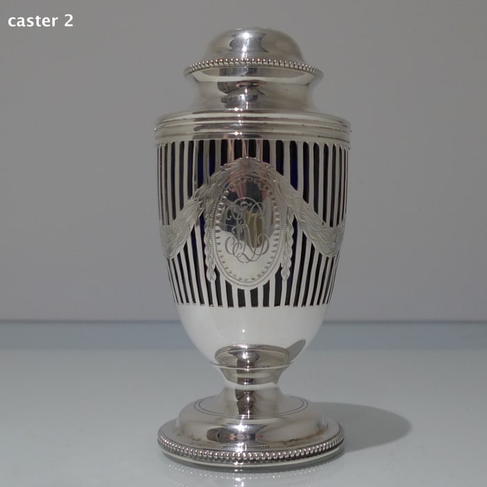Early 20th Century Antique George V Sterling Silver Pair Sugar Casters London 1911 Charles Stuart - 12
