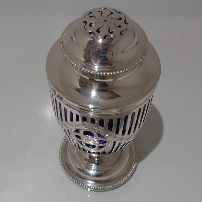 Early 20th Century Antique George V Sterling Silver Pair Sugar Casters London 1911 Charles Stuart - 6