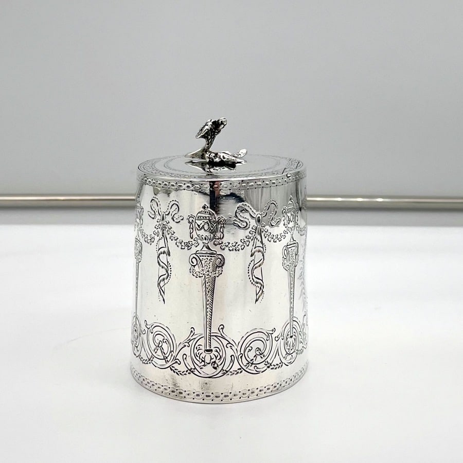 18th Century Antique George III Silver Tea Caddy London 1777 Thomas & Richard Payne - 3