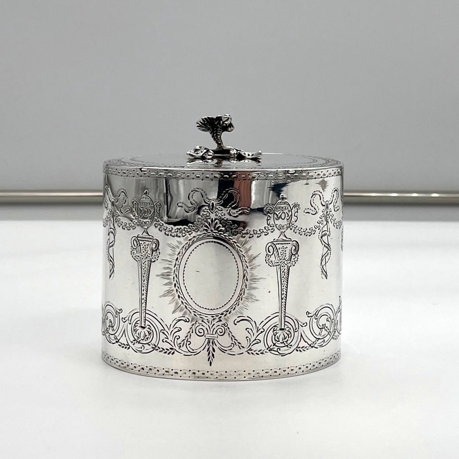 18th Century Antique George III Silver Tea Caddy London 1777 Thomas & Richard Payne - 4
