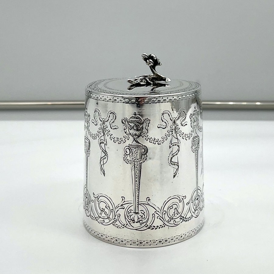 18th Century Antique George III Silver Tea Caddy London 1777 Thomas & Richard Payne - 5