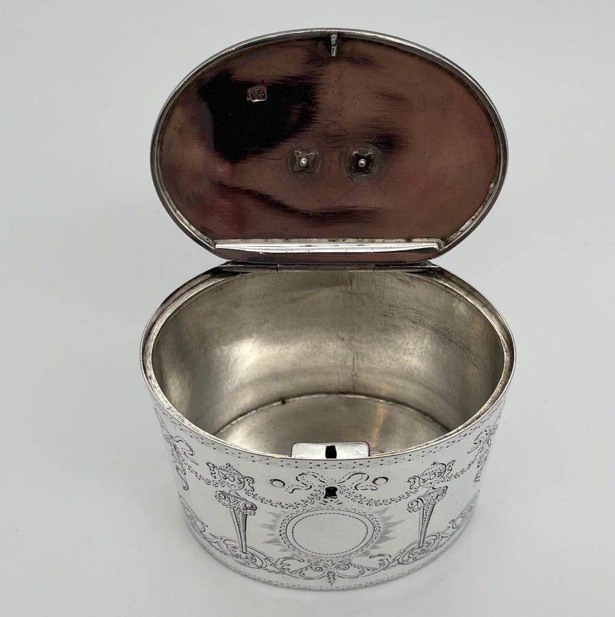 18th Century Antique George III Silver Tea Caddy London 1777 Thomas & Richard Payne - 6