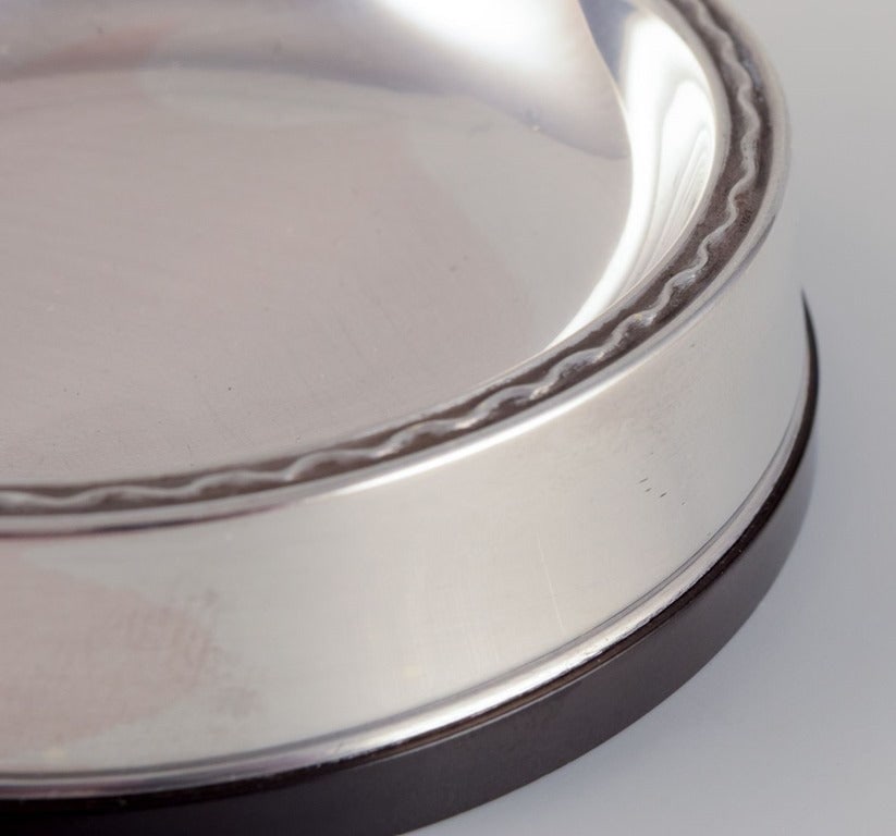 GAB, Sweden. Three salt cellars in 830 silver and bakelite. 1960s - 3