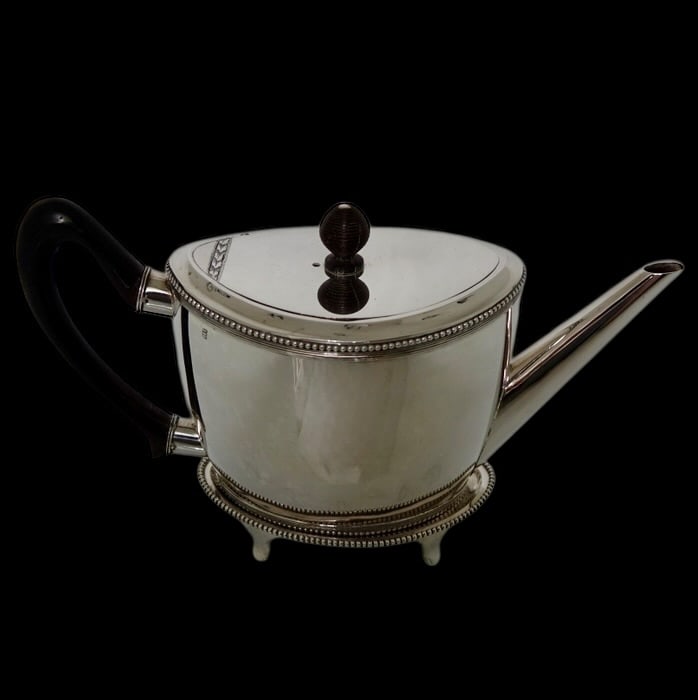 Early 19th Century Antique Silver Teapot on Stand Amsterdam 1805 Willem Diemont (1 of 8)