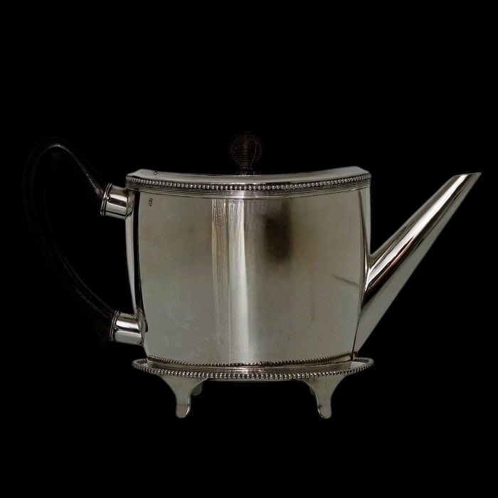 Early 19th Century Antique Silver Teapot on Stand Amsterdam 1805 Willem Diemont - 2