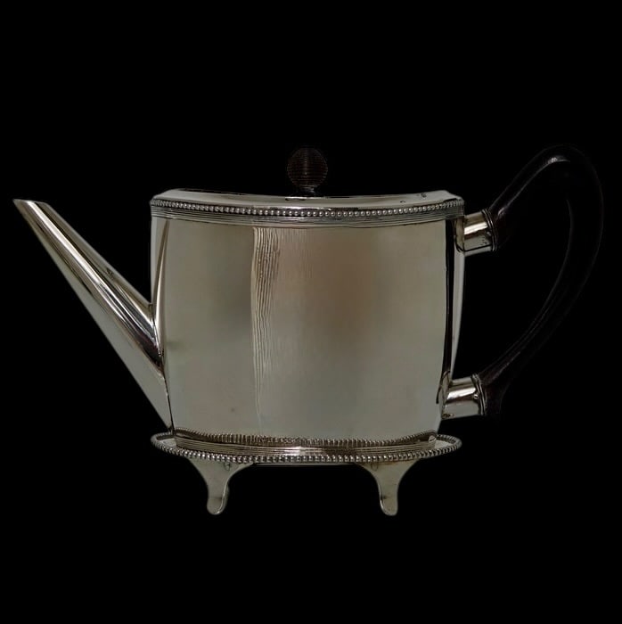 Early 19th Century Antique Silver Teapot on Stand Amsterdam 1805 Willem Diemont - 3