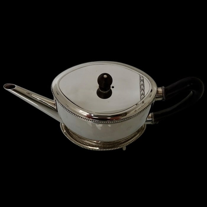 Early 19th Century Antique Silver Teapot on Stand Amsterdam 1805 Willem Diemont - 6