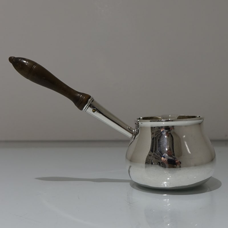 Mid 18th Century Antique George II Sterling Silver Brandy Pan London 1754 Thomas Cooke II & Richard - 4