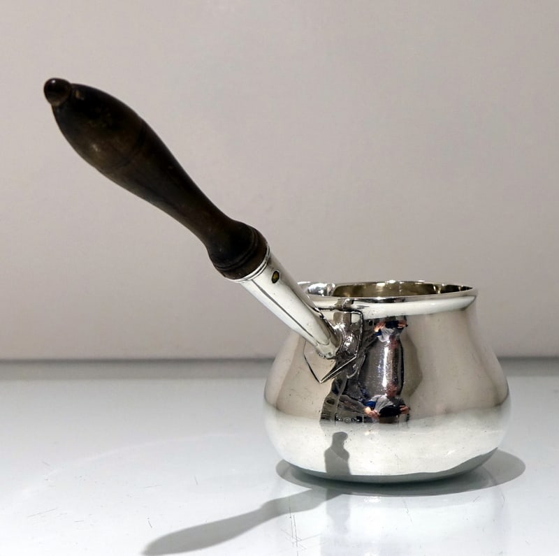 Mid 18th Century Antique George II Sterling Silver Brandy Pan London 1754 Thomas Cooke II & Richard - 5