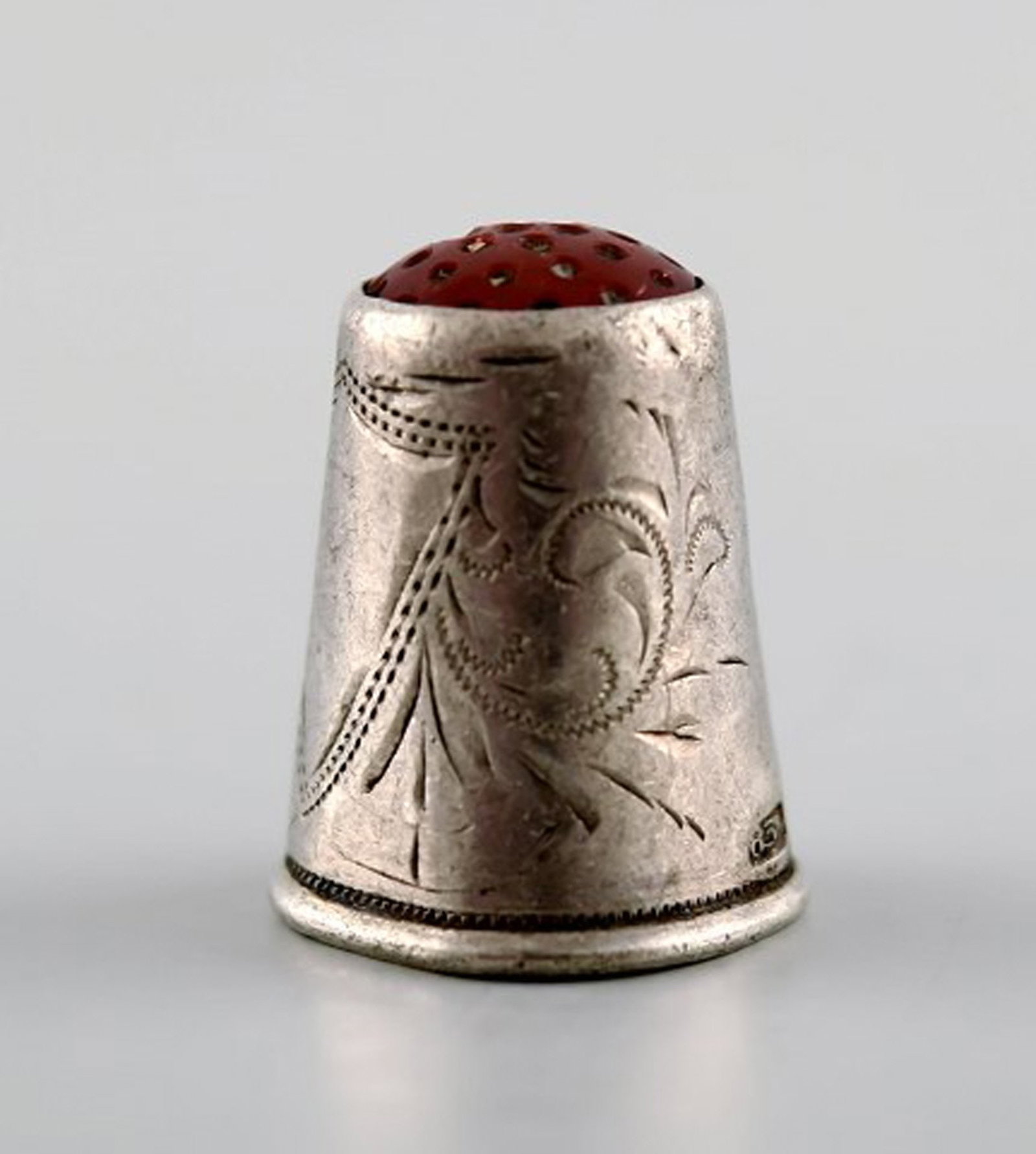 Five Danish thimbles in silver. - 3