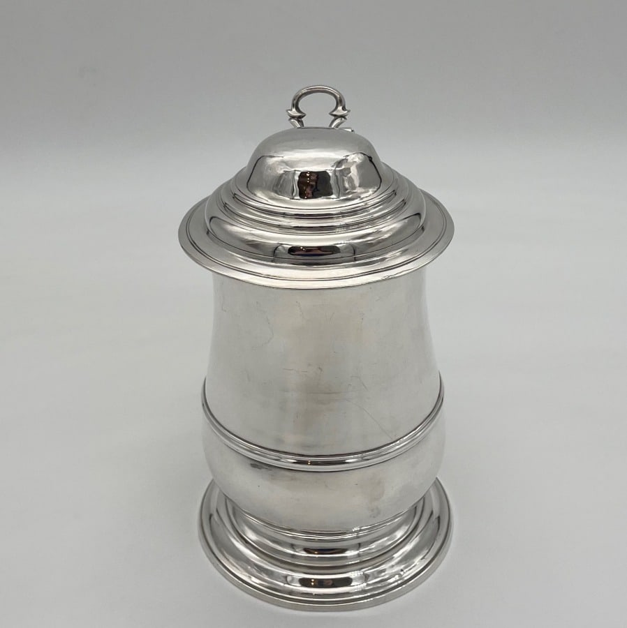 Mid 18th Century Antique George III Silver Tankard & Cover London 1747 Humphrey Payne - 4