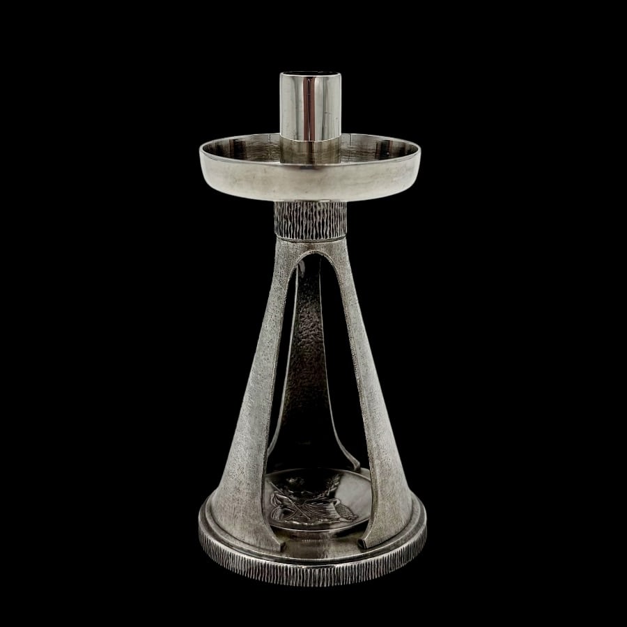 20th Century Modern Sterling Silver Pair Candlesticks London 1986 Christopher Nigel Lawrence - 3
