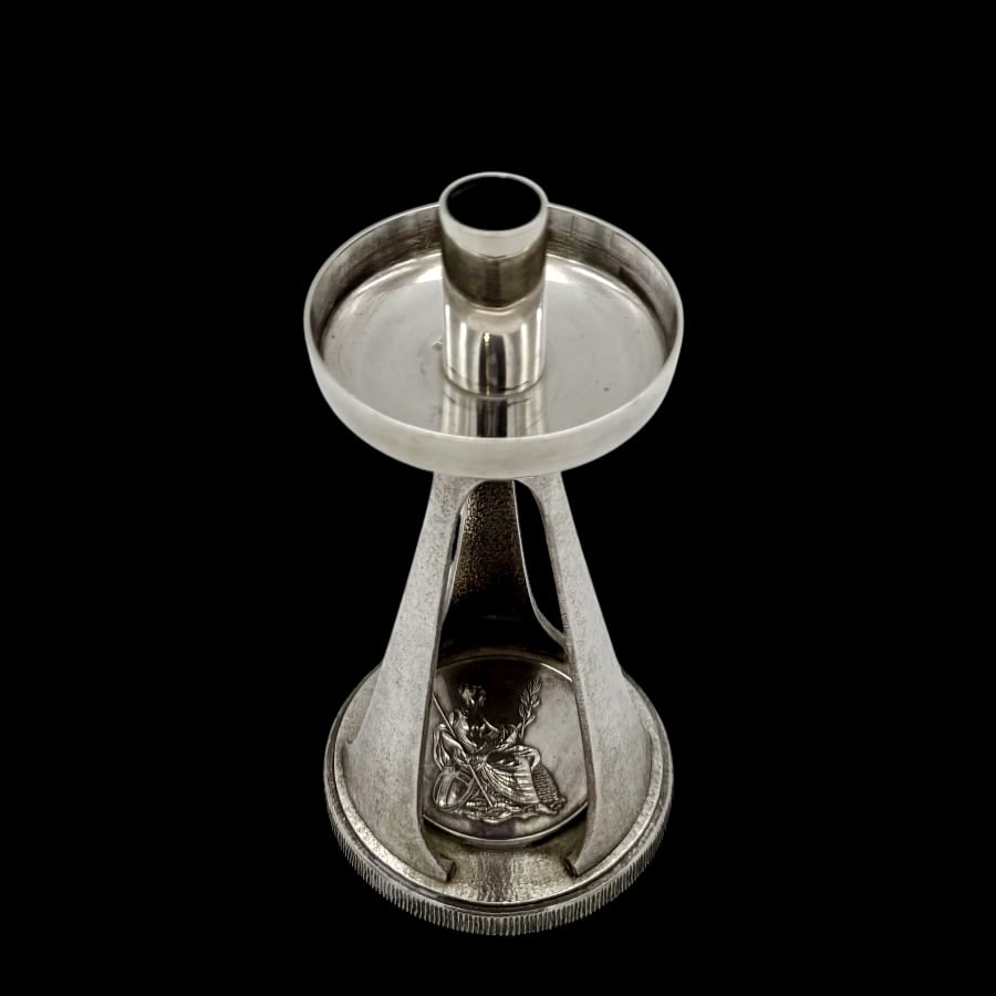 20th Century Modern Sterling Silver Pair Candlesticks London 1986 Christopher Nigel Lawrence - 4