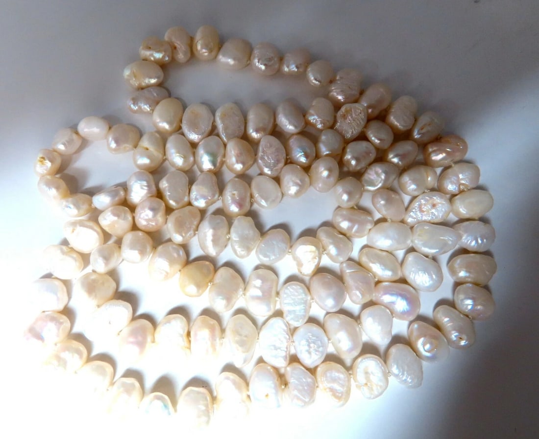 12mm Natural Freshwater Endless Pearl Necklace 36inch - 2