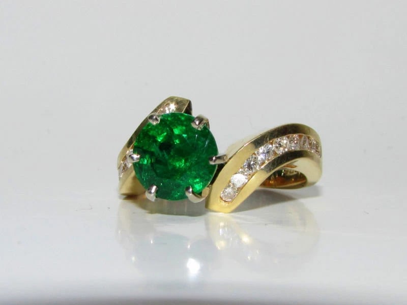 4.50CT NATURAL ROUND EMERALD DIAMONDS COCKTAIL 14kt - 2