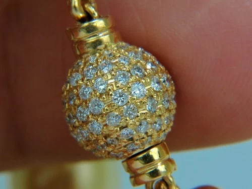 18KT 16.6M NATURAL SOUTH SEA GOLDEN PEARLS NECKLACE 1.50CT DIAMOND CLASP - 5