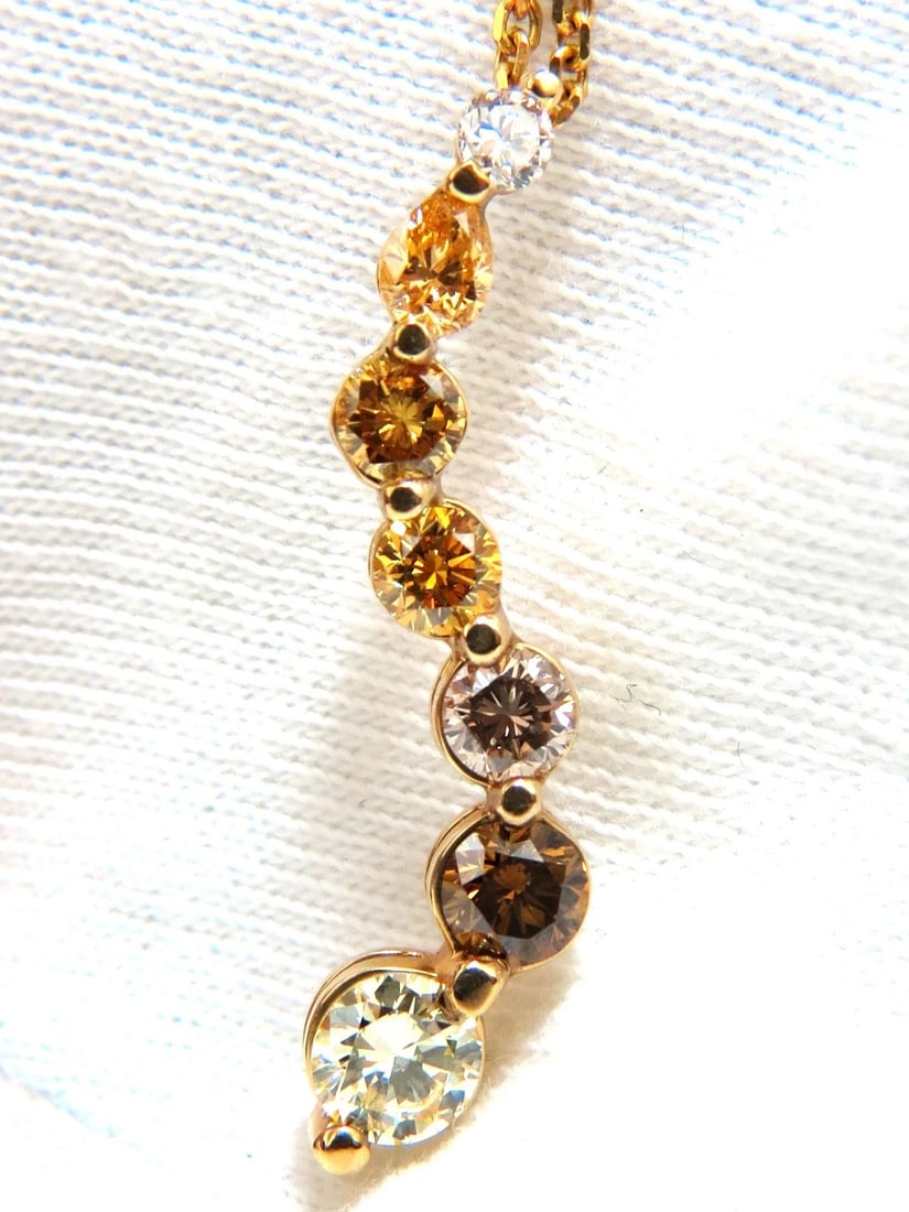 2.06CT NATURAL FANCY YELLOW ORANGE BROWN LIGHT PINK DIAMOND PENDANT CHA: Title: 2.06CT NATURAL FANCY YELLOW ORANGE BROWN LIGHT PINK DIAMOND PENDANT CHA Description: ONLY MAGNIFICENT JEWELS GRAND LIMITED COLLECTOR EDITION FANCY COLOR PENDANT 2.06ct. Natural Fancy colors: