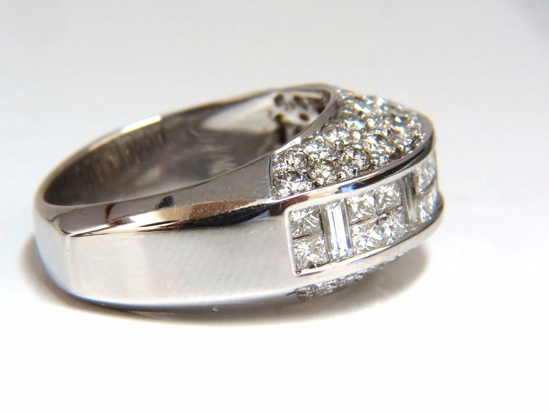 4.00ct diamonds raised contemporary ring three dimensional 18kt - 5
