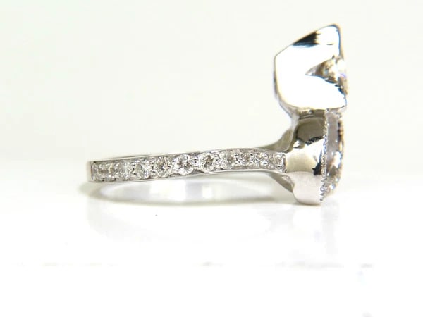 1.56CT TRILLIANT NATURAL DIAMOND CROSSOVER RING MODERN ERA 14KT GOLD - 6