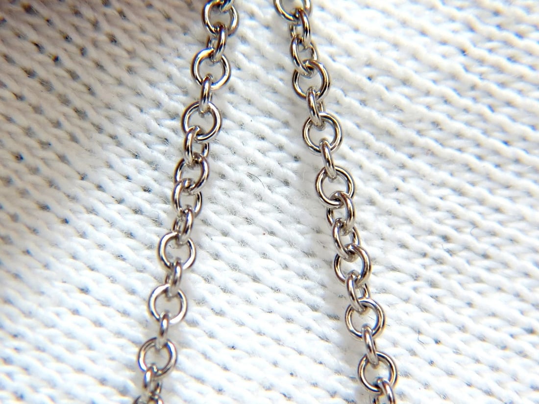 1.08ct. (7) DIAMONDS CLUSTER NECKLACE H/VS 14KT+ - 3