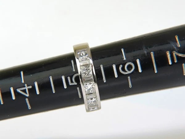 1.50CT PLATINUM PRINCESS & BAGUETTE NATURAL DIAMOND RING - 7