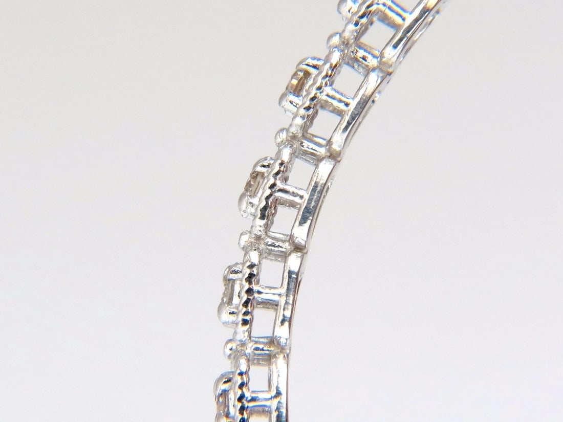 .90CT SQUARED ROPE TWIST ENCASE NATURAL DIAMONDS BANGLE BRACELET 14KT - 4