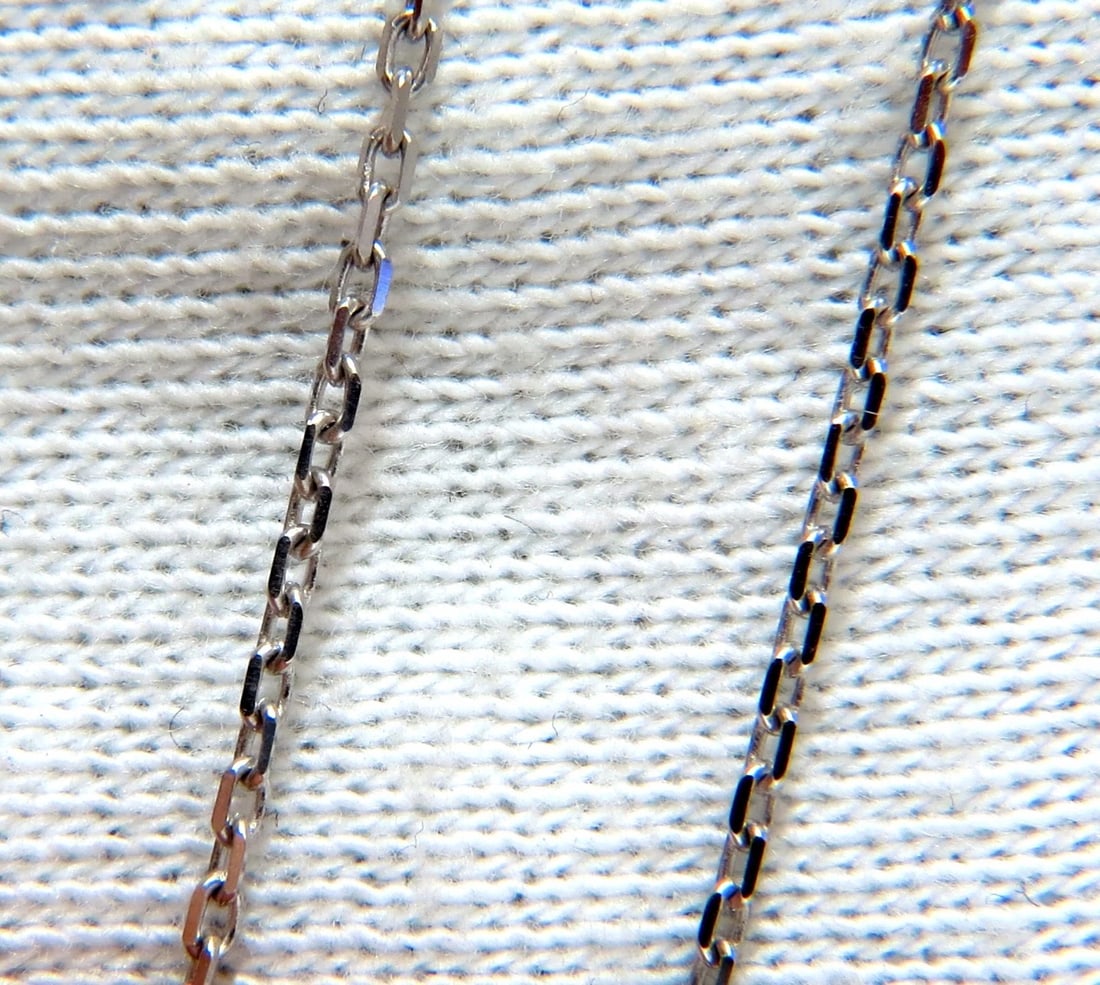 Heart Natural diamonds necklace 14kt g/vs 17 inch common prong+ - 2