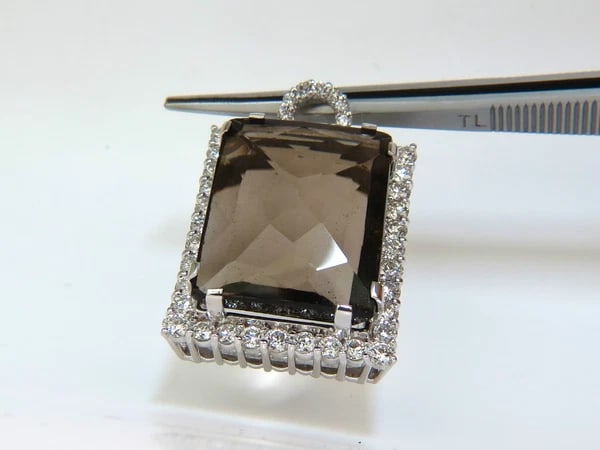 52.34CT NATURAL FANCY BROWN TOPAZ DIAMOND NECKLACE & OMEGA 14KT - 2