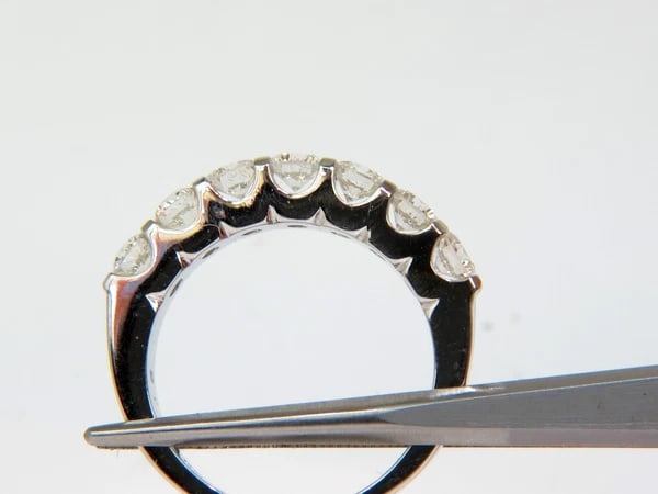 14KT GOLD 1.40CT NATURAL DIAMONDS "U" SHARING PRONG DIAMONDS RING - 2