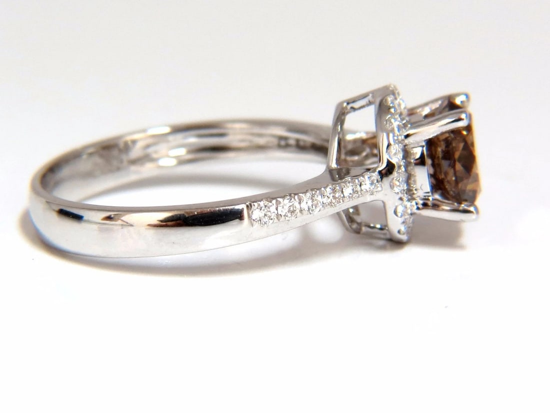 1.78ct natural fancy vivid orange brown diamond ring 18kt - 3