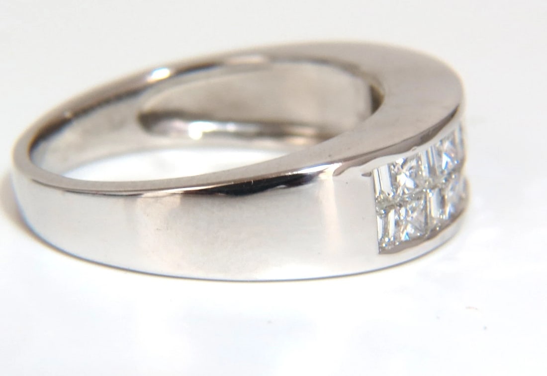 PLATINUM 2.00CT NATURAL DIAMONDS BAND G/VS BAGUETTE PRINCESS CHANNEL BRILLIANT - 3