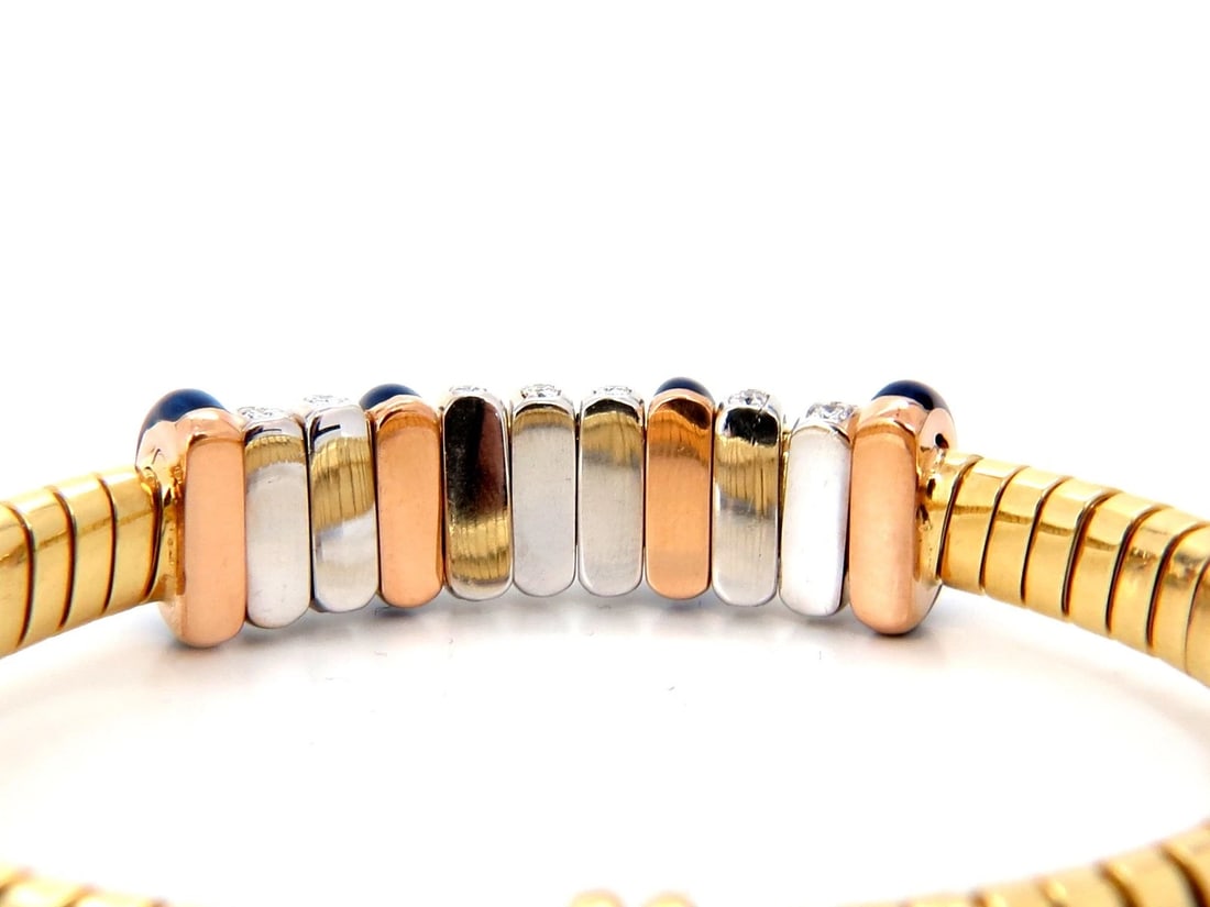 1.50ct Natural Diamonds Ladies Flexible Accordion Bangle Bracelet 18 karat - 4
