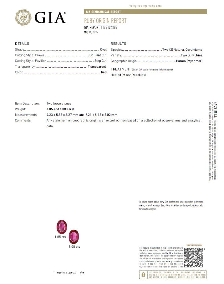 GIA Certified 4.94ct natural vivid red Burma ruby diamonds ring 18kt - 7