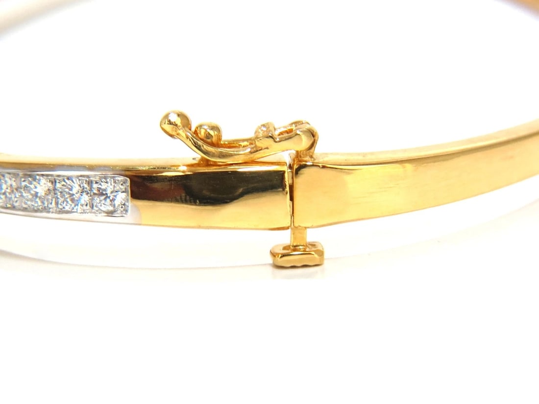 16.75ct NATURAL RED GARNET DIAMONDS BANGLE BRACELET 14KT - 5