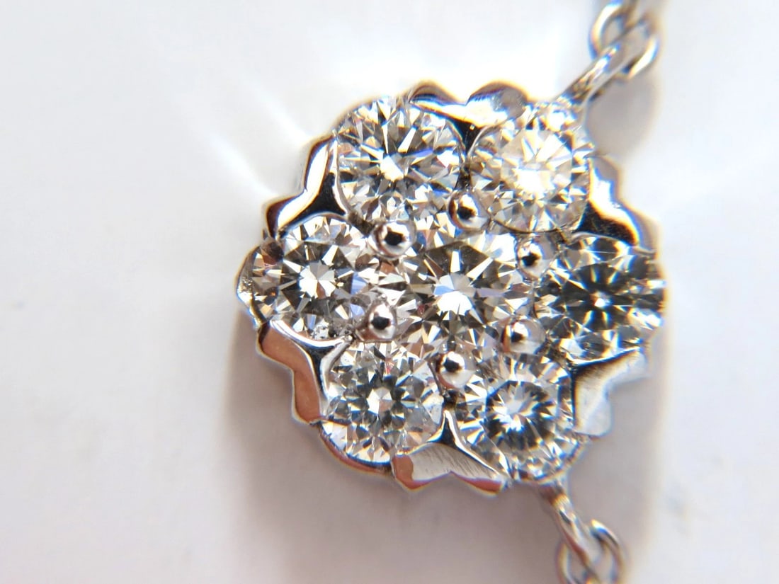 4.40CT NATURAL DIAMONDS CLUSTER BY YARD NECKLACE G/VS 14KT+ - 2