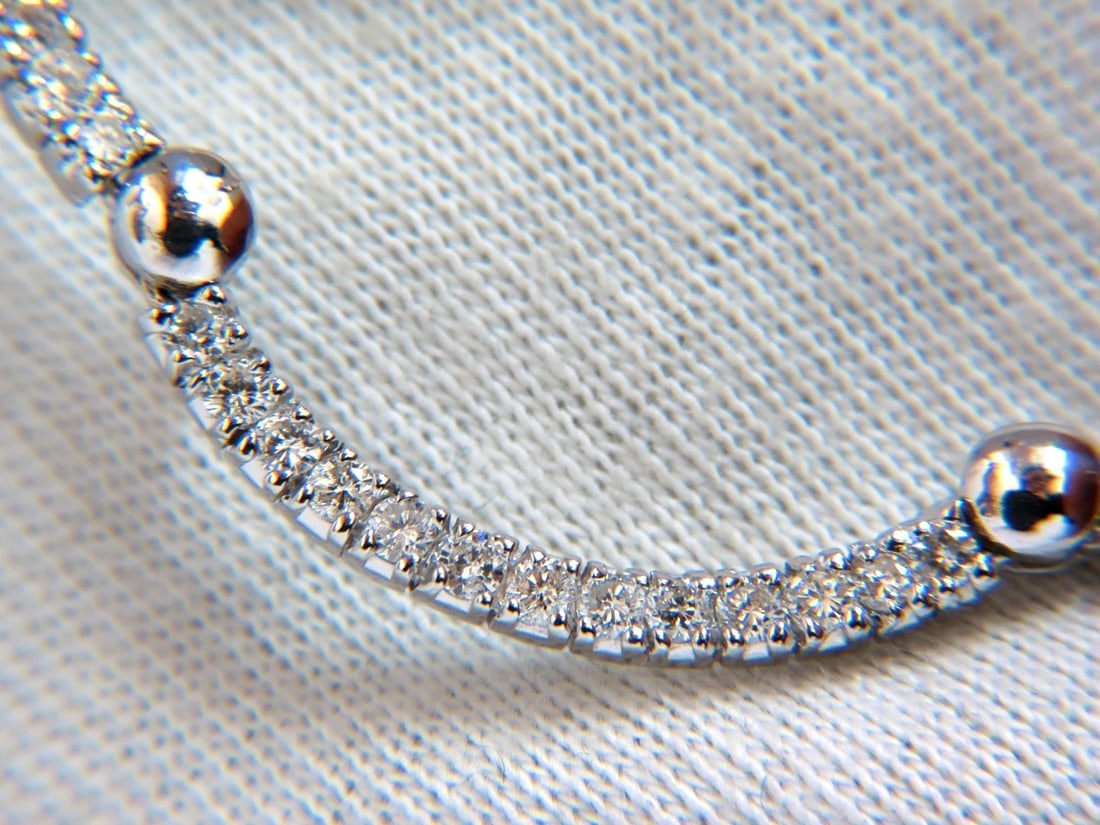 2.26ct NATURAL DIAMONDS MODERN ARCH LINK NECKLACE 14KT BALL HINGE G/VS - 2