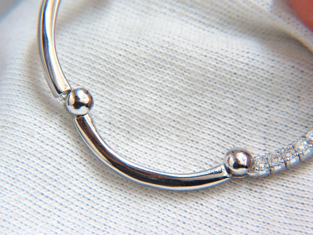 2.26ct NATURAL DIAMONDS MODERN ARCH LINK NECKLACE 14KT BALL HINGE G/VS - 3