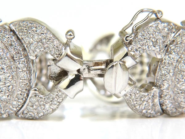 17.20CT NATURAL DIAMONDS LINK BRACELET 14KT F/G VS MODERN DECO 14kt GOLD - 6