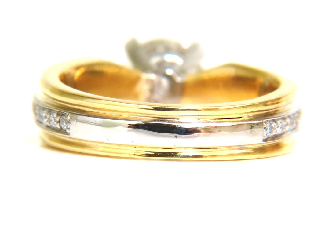 GIA CERTIFIED 1.26CT J/SI ROUND BRILLIANT DIAMOND BEAD SET PLATINUM 18KT RING - 5
