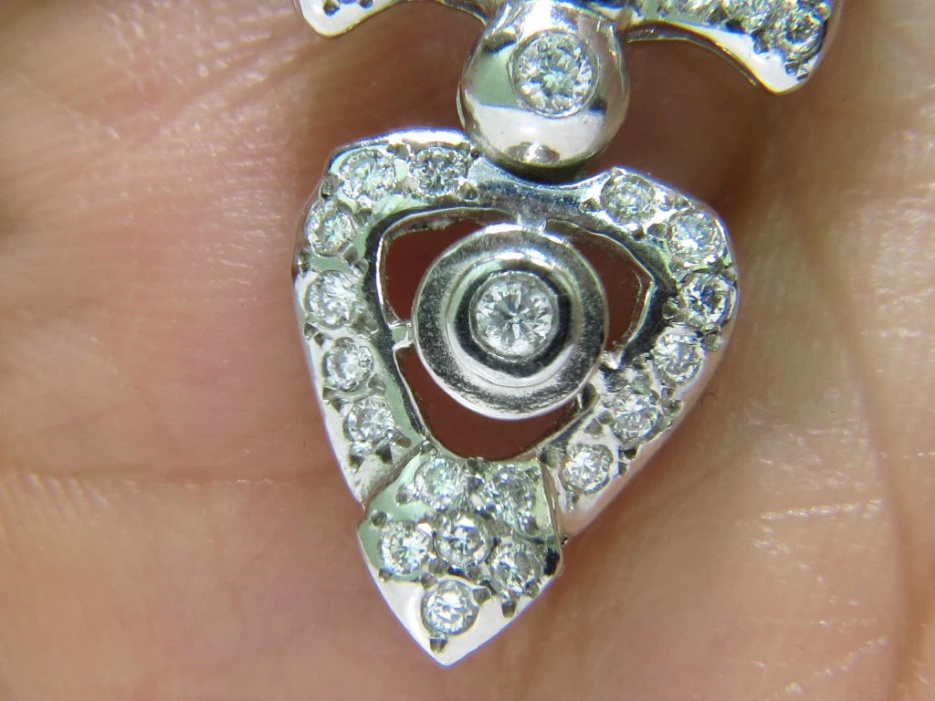 1.10CT DIAMONDS MODERN DECO DIAMOND NECKLACE ITALY+ - 3