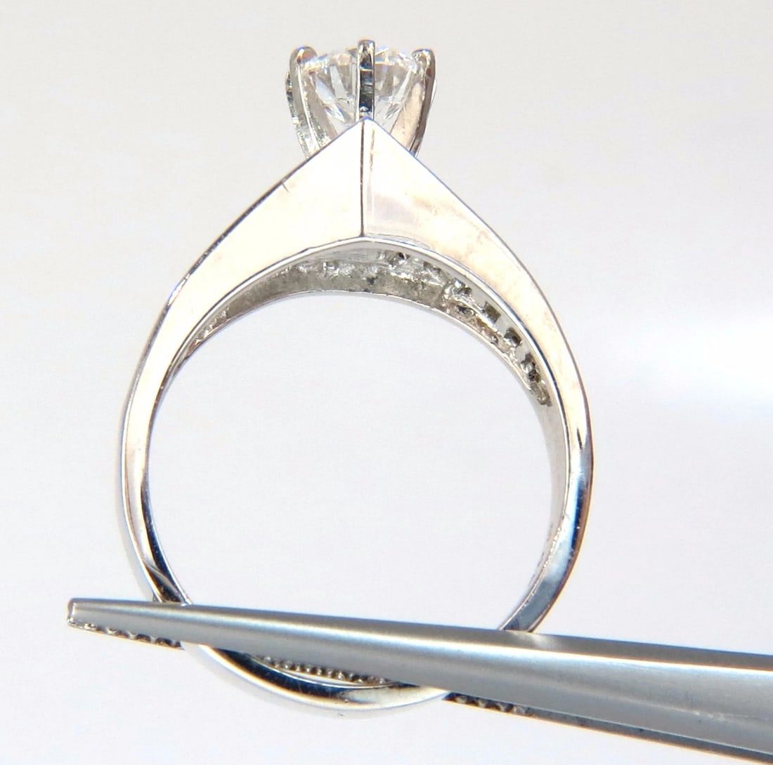 GIA Certified .73ct & 1.50ct round natural diamond baguette ring cut f/vvs1 - 3