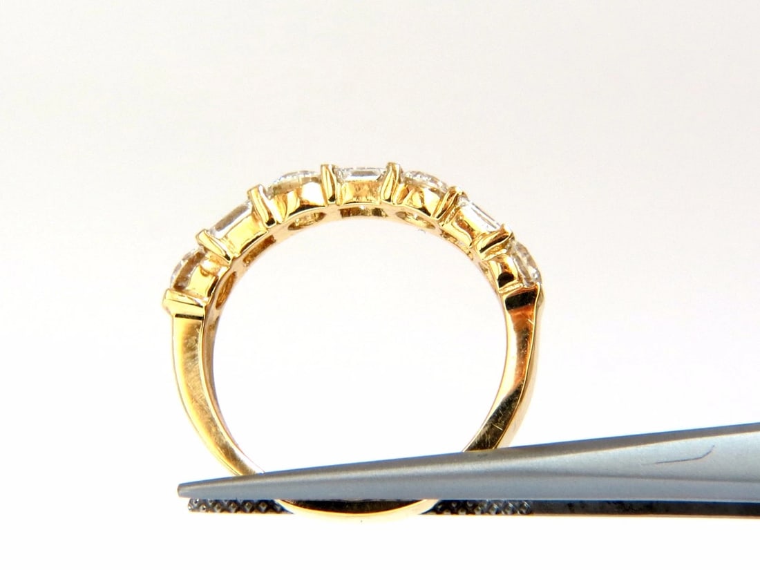 1.40ct BATURAL DIAMONDS PRINCESS ROUND NATURAL RING CHANNEL BAND 14KT G.VS - 4