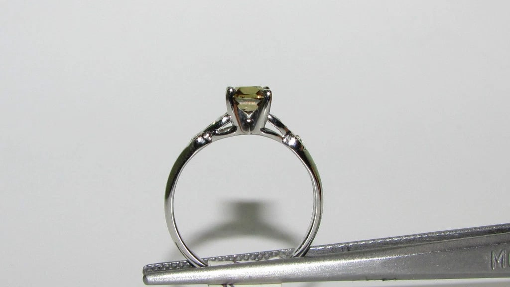 .97CT NATURAL FANCY BROWN COLOR DIAMOND RING 14kt GOLD - 4