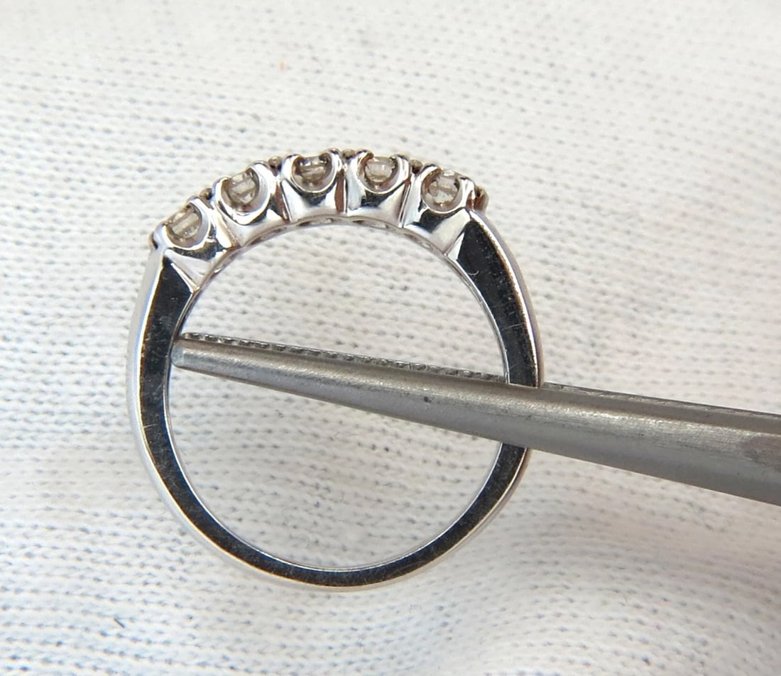 .55CT NATURAL DIAMONDS RING CLASSIC BAND 14KT H/VS - 2