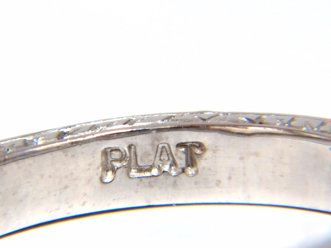.36ct diamond platinum band Edwardian deco - 3