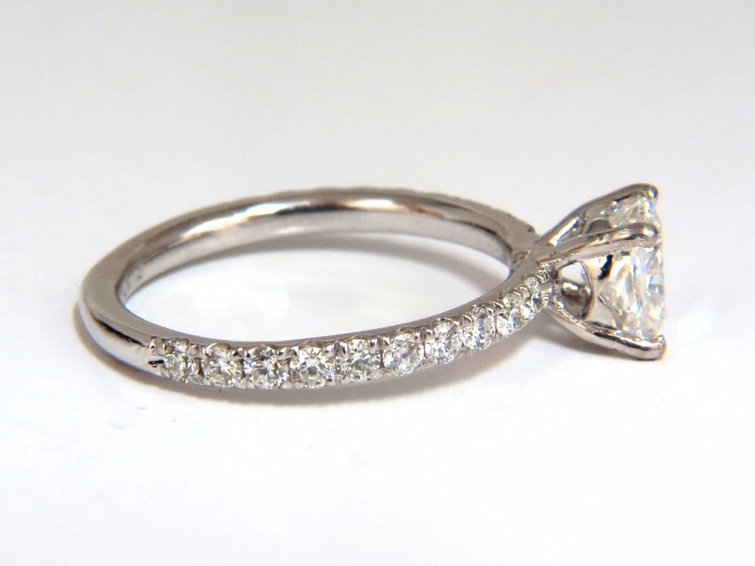 GIA certified 1.02ct. Cushion cut natural diamond ring 18kt H/VS - 3