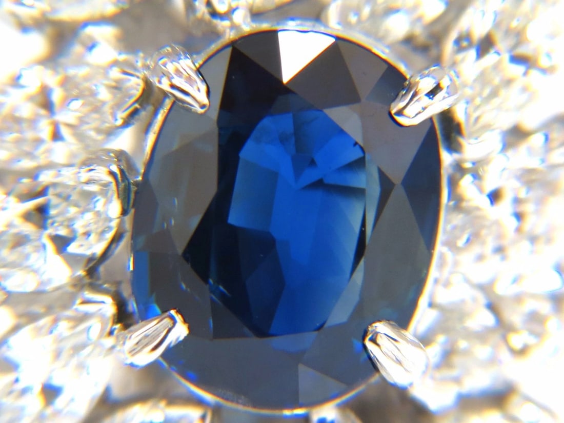 GIA Certified 11.16ct Natural Royal Blue sapphire diamond earrings Platinum - 4