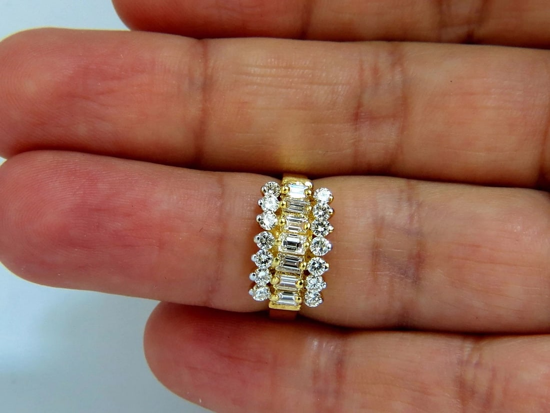 1.40ct natural diamonds raised cathedral ring 14kt - 3
