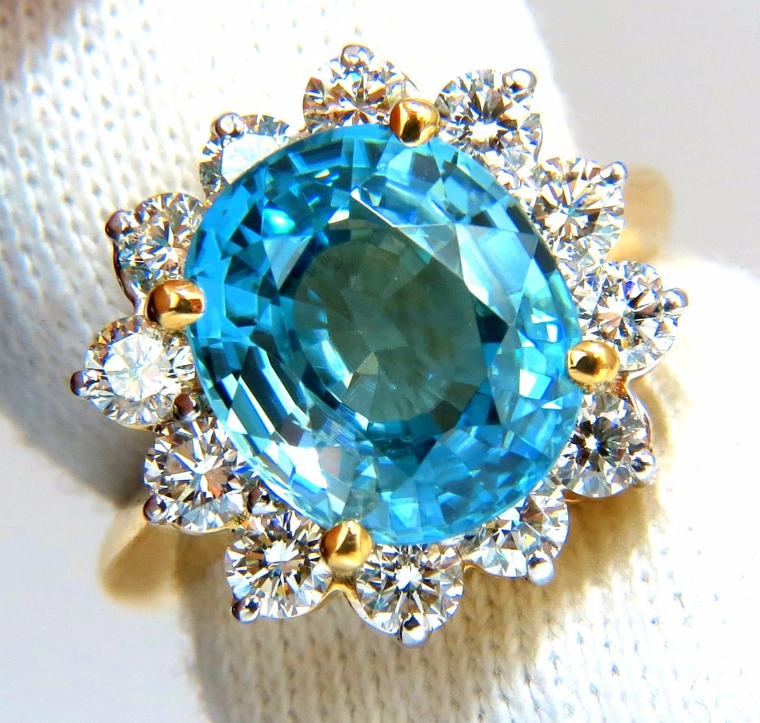 Freedom Indigo Pure Blue Natural Zircon Diamond Ring 10.05ct 14kt (1 of 8)